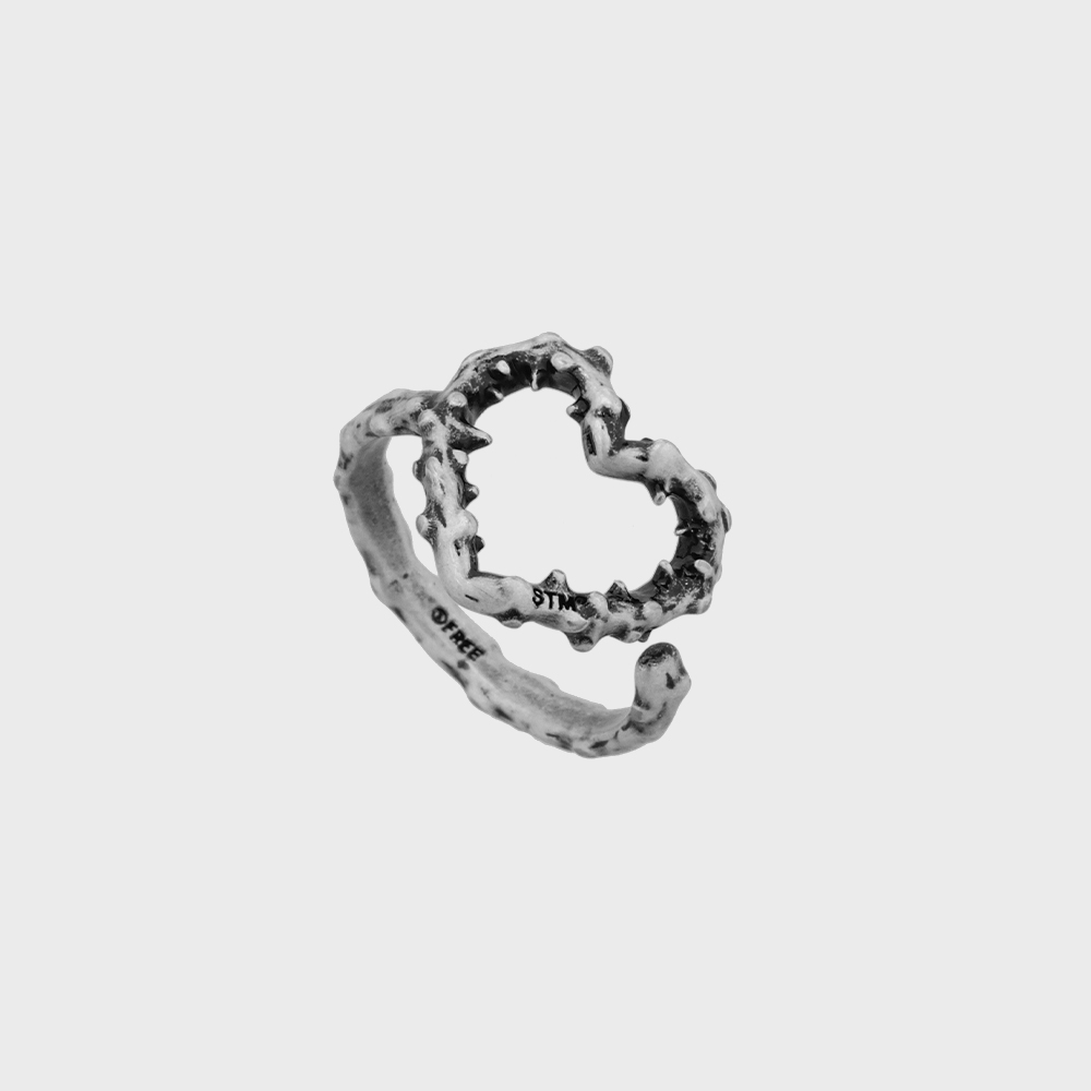 [韓国人気ジュエリー] nff Silver925 Heart Void Ring Cherish Ring（Silver925） – nadaum acc