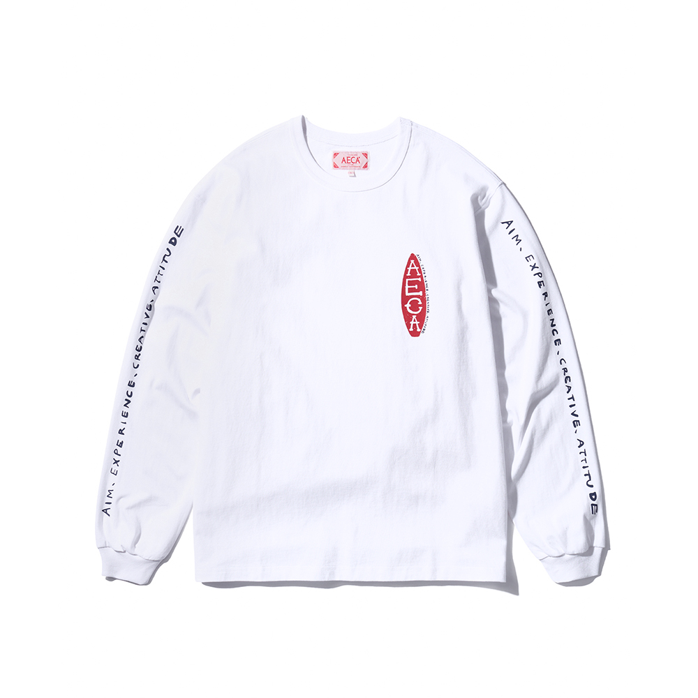 Tシャツ・カットソー AECA WHITE AECA SIGN LONG SLEEVEWASHED YELLOW AECA SIGN LONG SLEEVE-WASHED YELLOW - 감도 깊은 취향 셀렉트