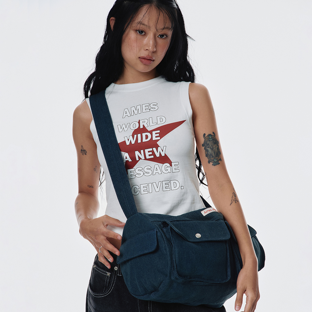 ◆AMES-WORLDWIDE◆ DENIM DUFFLE BAG DEEP BLUE AM2FSUAB42ADB DENIM DUFFLE BAG DEEP BLUE | ファッション通販サイト NUGU