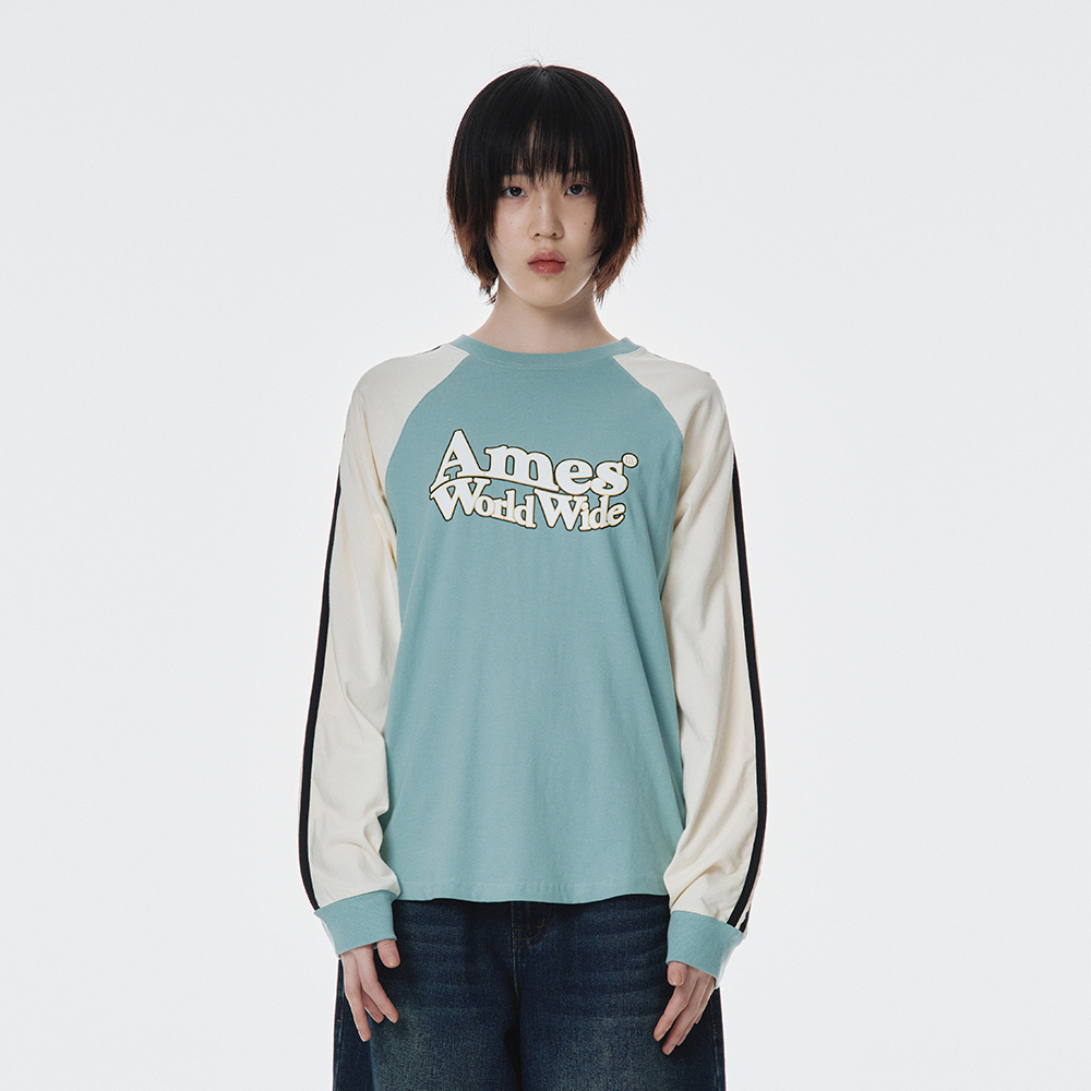 LINETAPE RAGLAN LONGSLEEVE TEE BLUE - 감도 깊은 취향 셀렉트