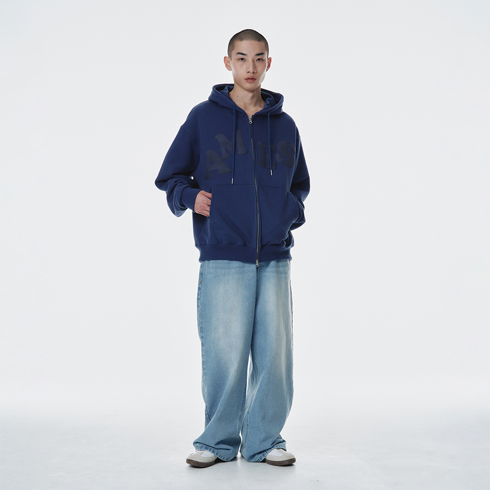 ★AMES-WORLDWIDE★BIG TYPO HOODIE ZIP UP BLUE★正規品/送料込 MUSINSA | AMES-WORLDWIDE BIG TYPO HOODIE ZIP UP BLUE