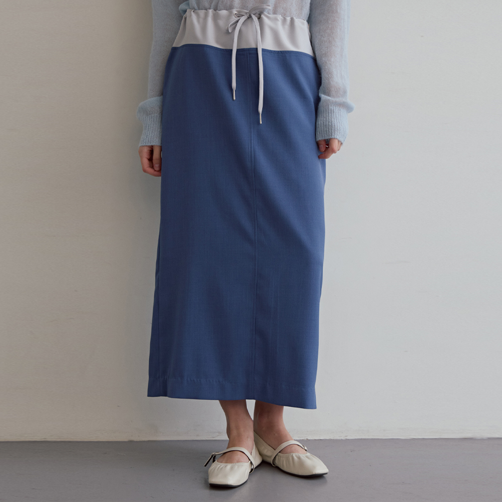 H LINE POCKET MIDI SKIRT - NAVY - 감도 깊은 취향 셀렉트샵 29CM