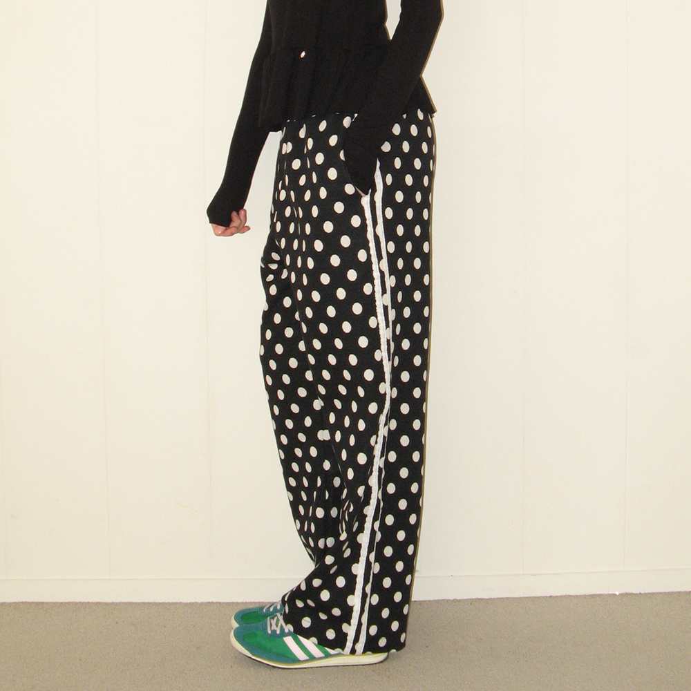 COTTON EYELET SCALLOP PENDANT DROP BANDING PANTS WHITE