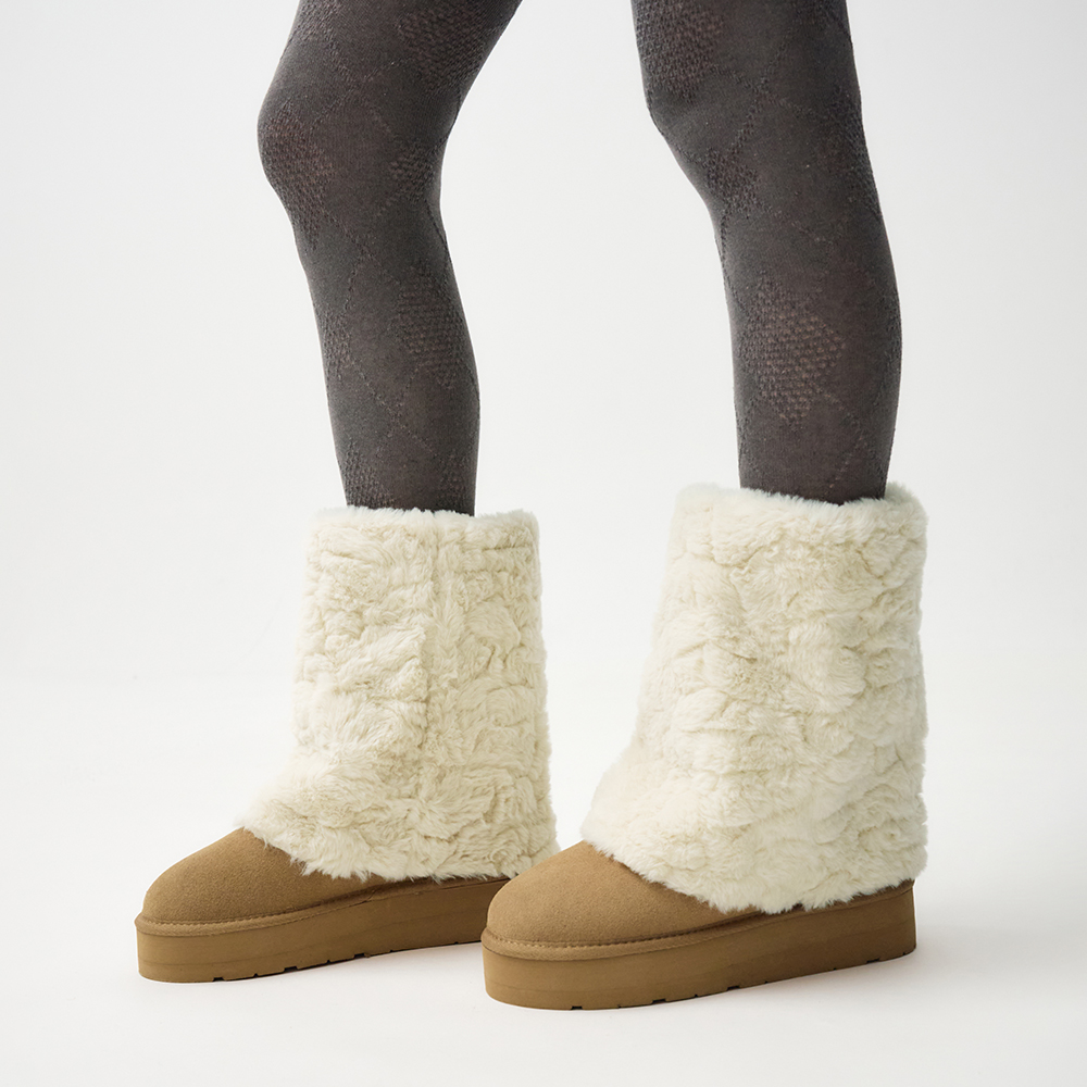NU WEEK SUEDE FUR BOOTS brown - 감도 깊은 취향 셀렉트샵 29CM