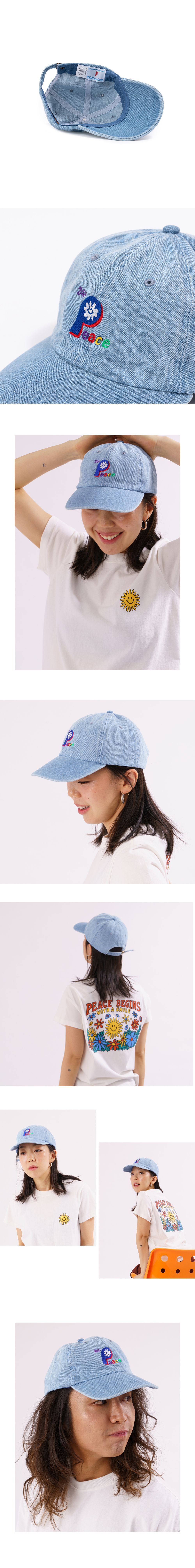 25SS◆BIGWAVE◆25SS^PEACE SMILE WASHED CAP^(2色) MUSINSA | BIGWAVE COLLECTIVE 24H PEACE SMILE WASHED CAP