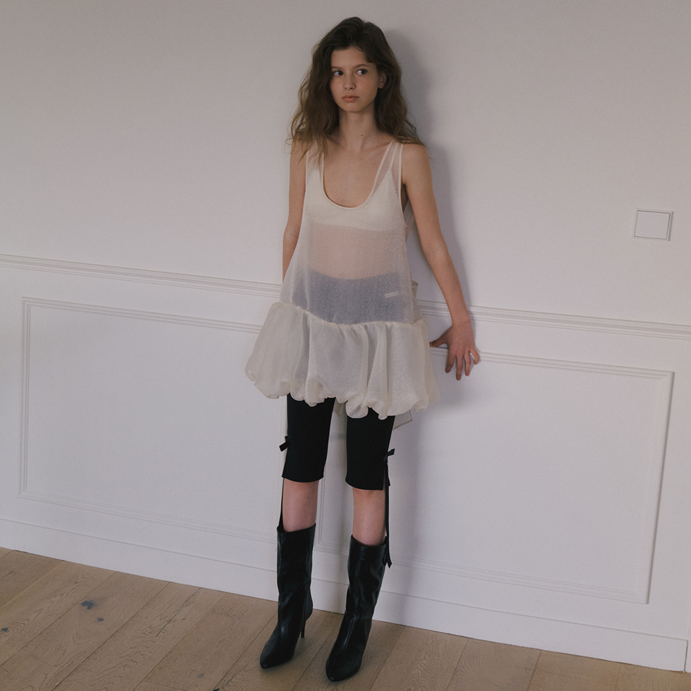 ワンピース overdue flair ORGANZA BALLOON MINI DRESS ワンピース overdue flair : 25SS / ORGANZA BALLOON MINI DRESS