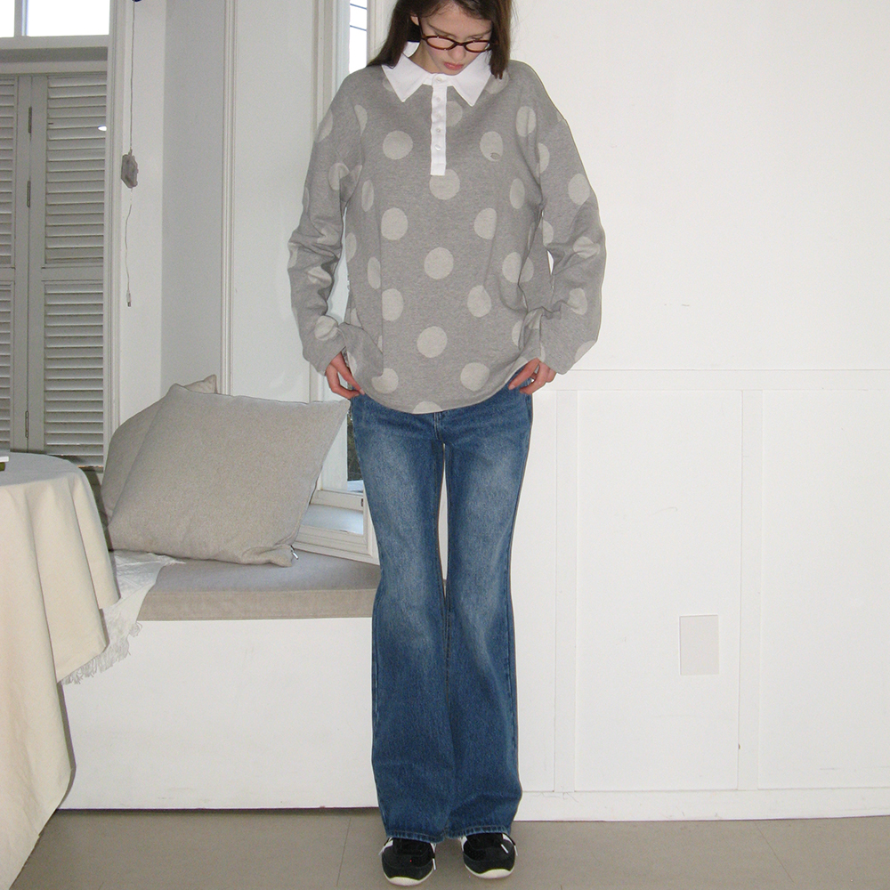 BACK HEART STITCH POCKET BOOTSCUT DENIM PANTS MEDIUM BLUE