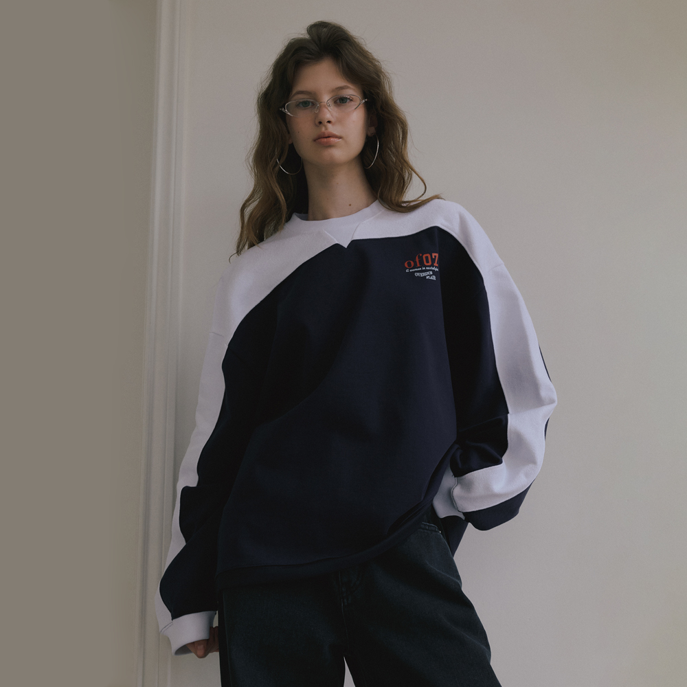 ◇PRENDA◇ PRENDA LOGO TAPE APPLIQUE SWEATSHIRTS SNOW WHITE PRENDA LOGO TAPE APPLIQUE SWEATSHIRTS SNOW WHITE - 감도 깊은