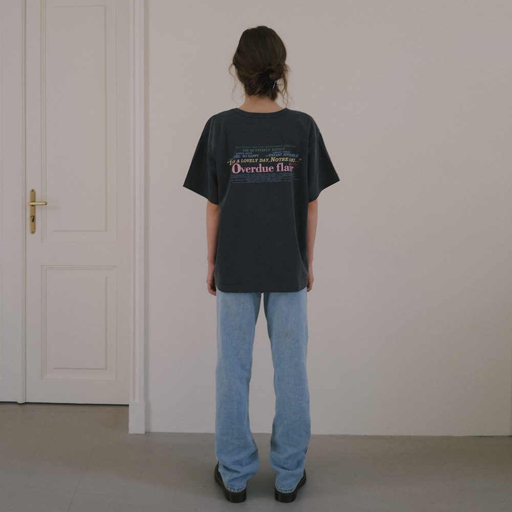 VINTAGE LETTER PIGMENT T-SHIRT_CHARCOAL - 감도 깊은 취향