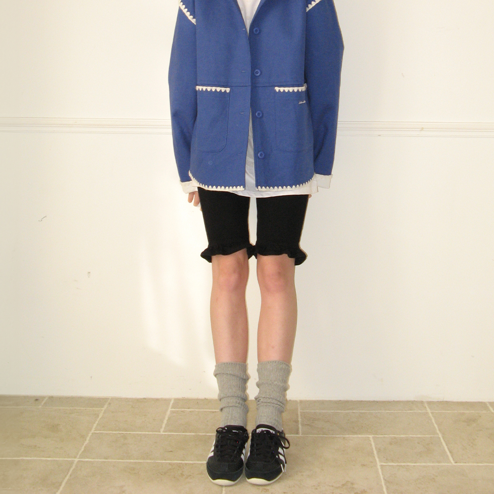 ショートパンツ RONRON FRILL SHORT BIKER PANTS 5BJH400 FRILL SHORT BIKER PANTS BLACK - 감도 깊은 취향 셀렉트샵 29CM