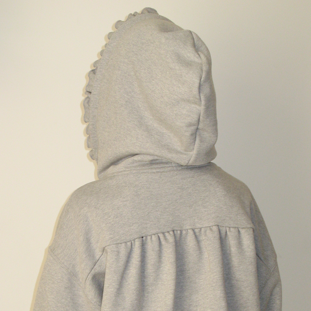 PENDANT FRILL HOODIE ZIP UP GREY - 감도 깊은 취향 셀렉트샵 29CM