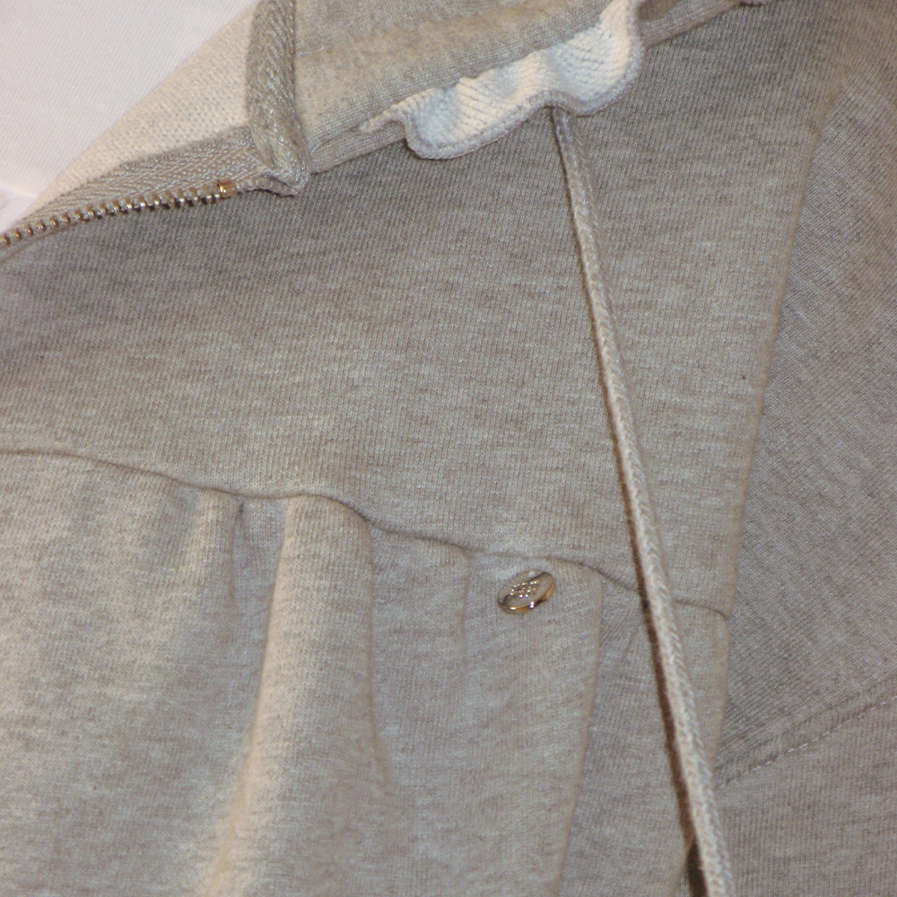 PENDANT FRILL HOODIE ZIP UP GREY - 감도 깊은 취향 셀렉트샵 29CM
