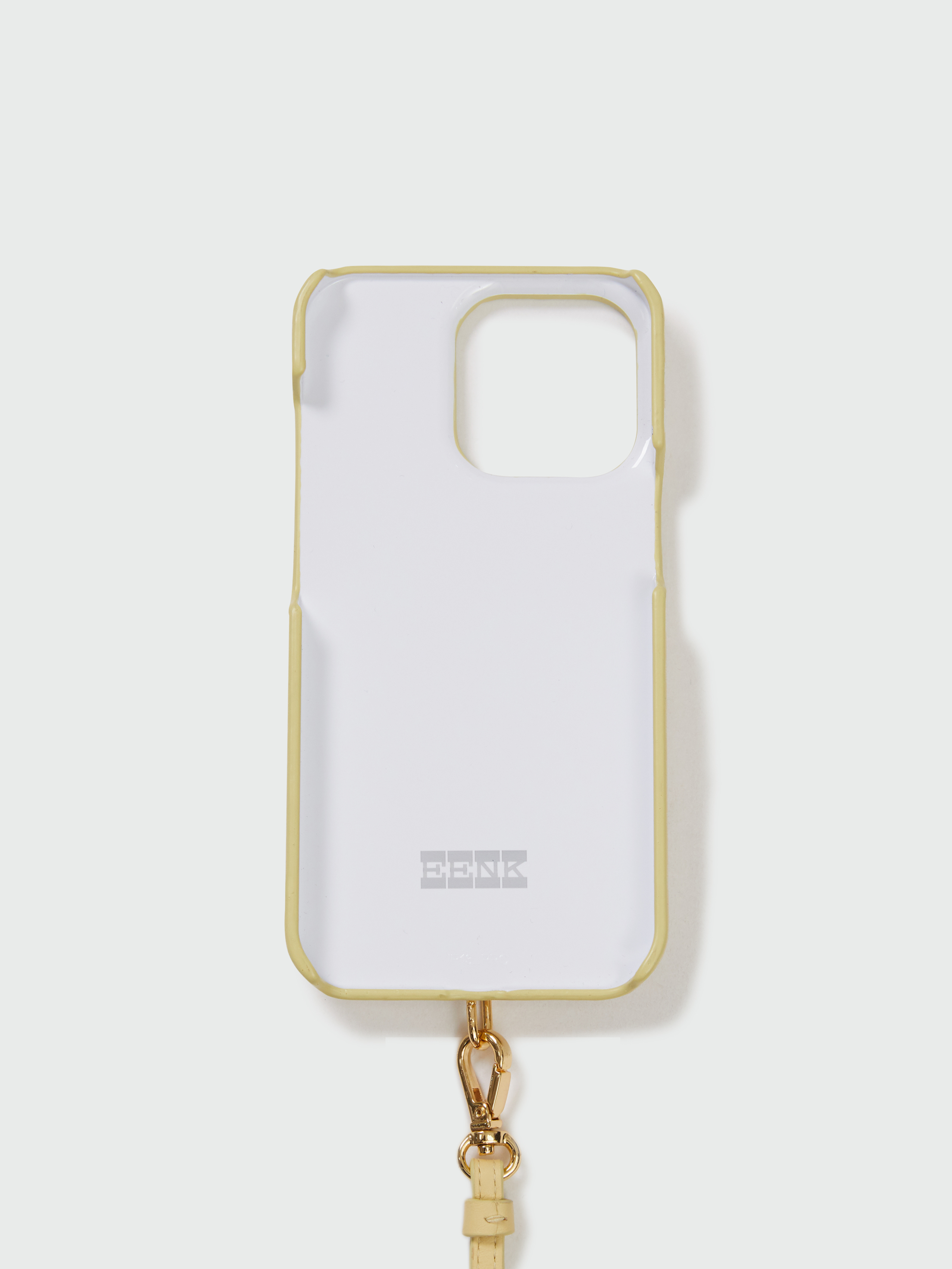 【EENK】Phone Case with Leather Strap Yellow Check 605f54a708e56.jpg