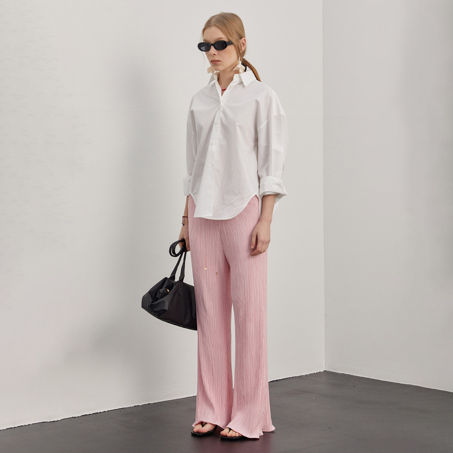★ DIAGONAL★ SLIT LACE UP KNIT PANTS ivory DA233PT01IV MUSINSA | DIAGONAL SLIT LACE UP KNIT PANTS (ivory)