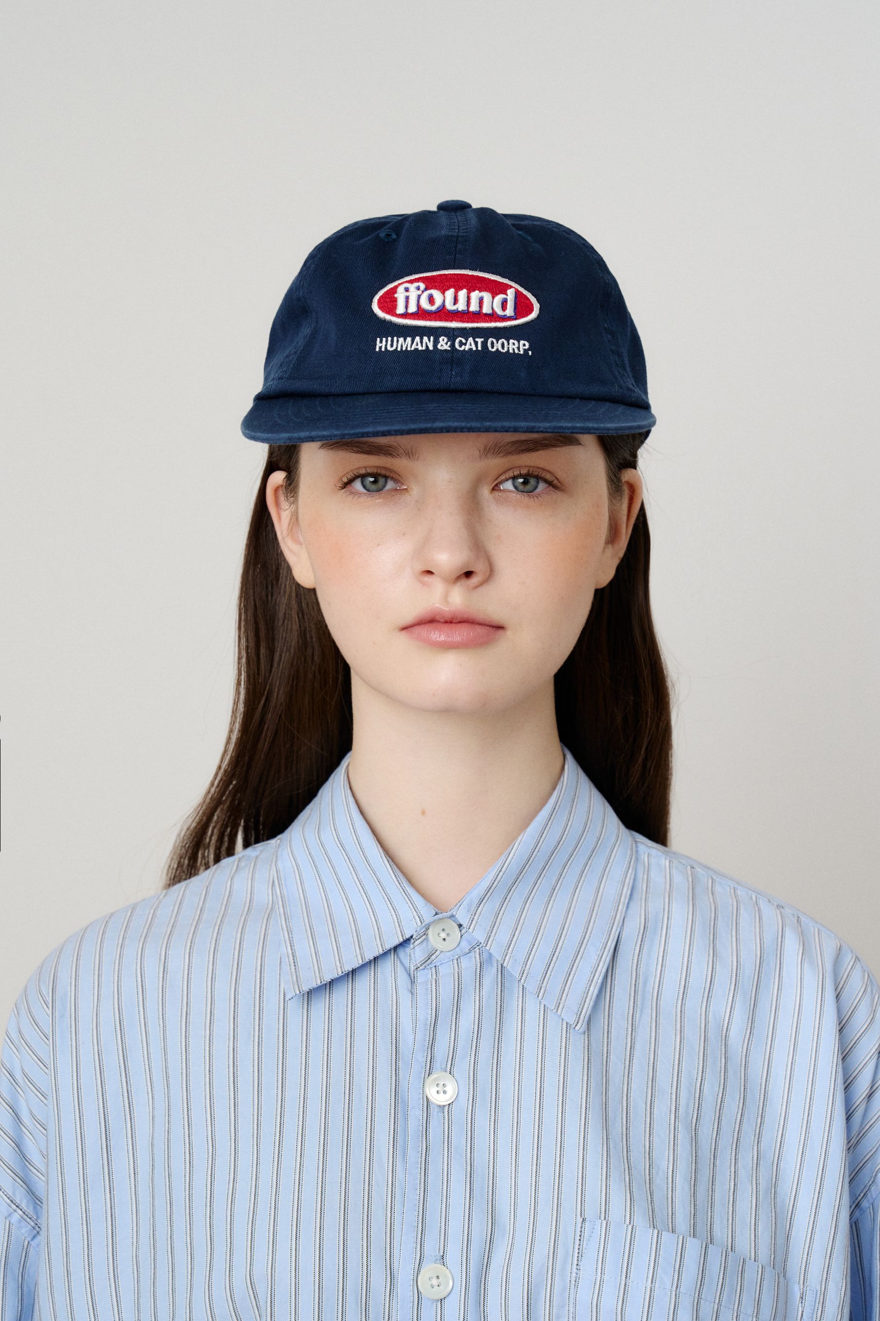 FFOUND RED WHITE WAPPEN FLAT BRIM CAP NAVY 29CM ffound-red-white-wappen-flat-brim-cap-navy-29cm