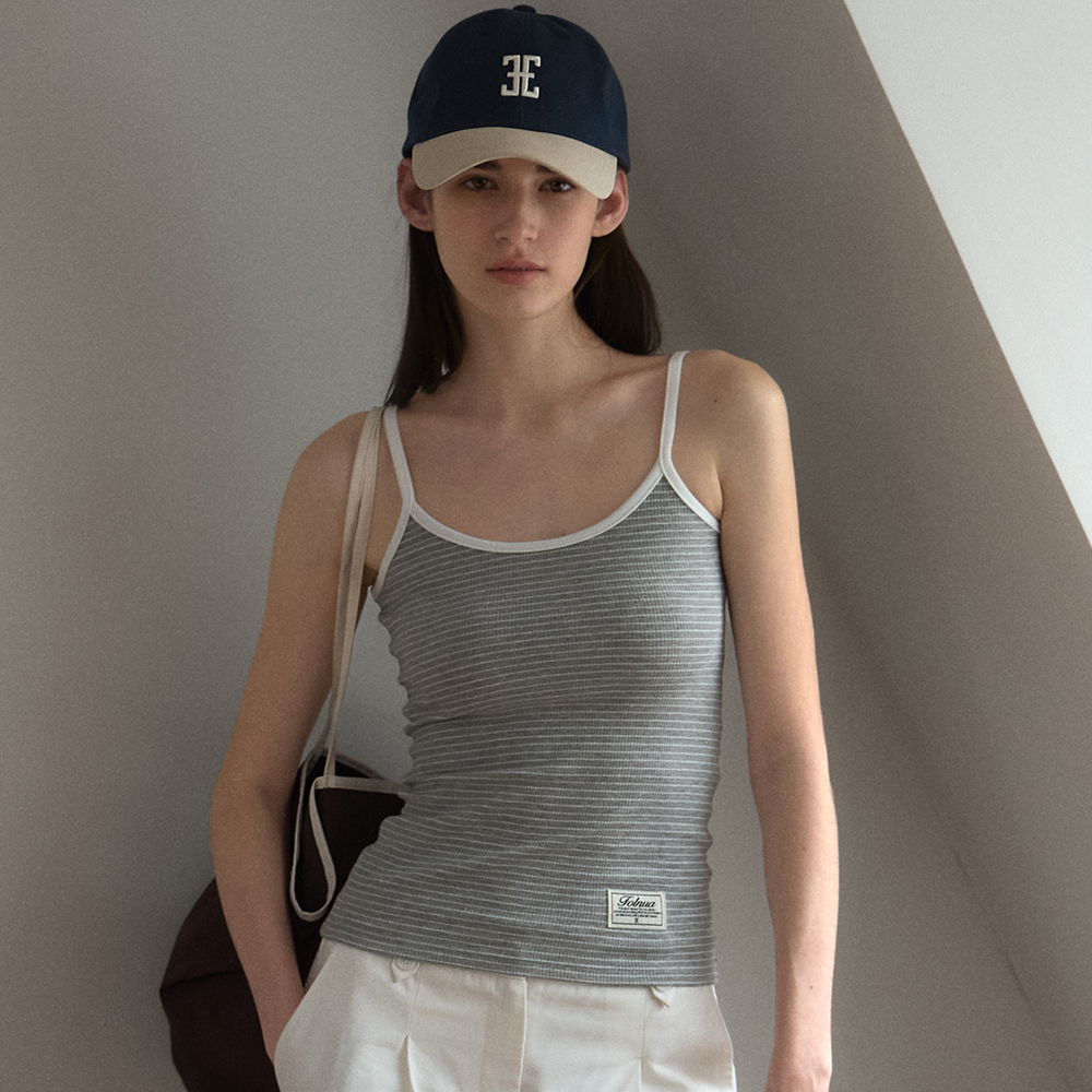 ★ LMC★ WM LACE BASIC SLEEVELESS TOP heather gray 0LM45SSV WM LACE BASIC SLEEVELESS TOP heather gray - LMC | 엘엠씨