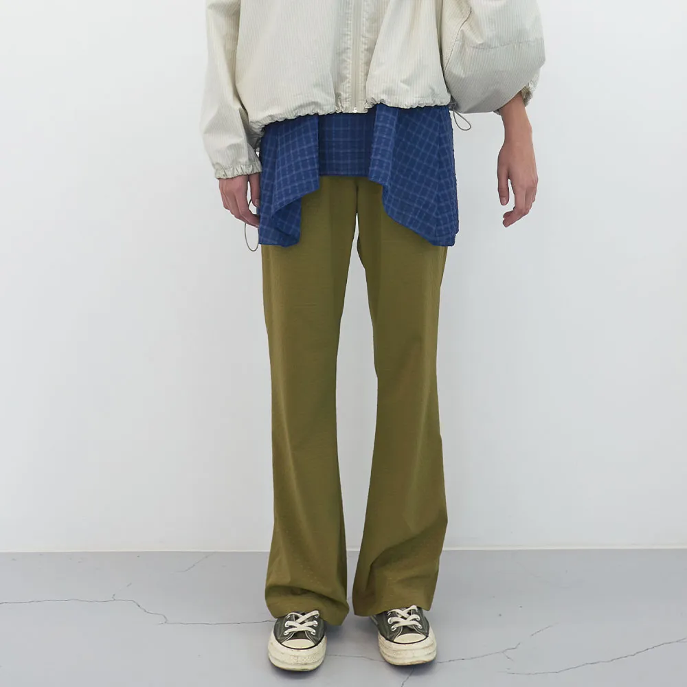 핀치 도트 밴딩 부츠컷 팬츠 (Khaki)