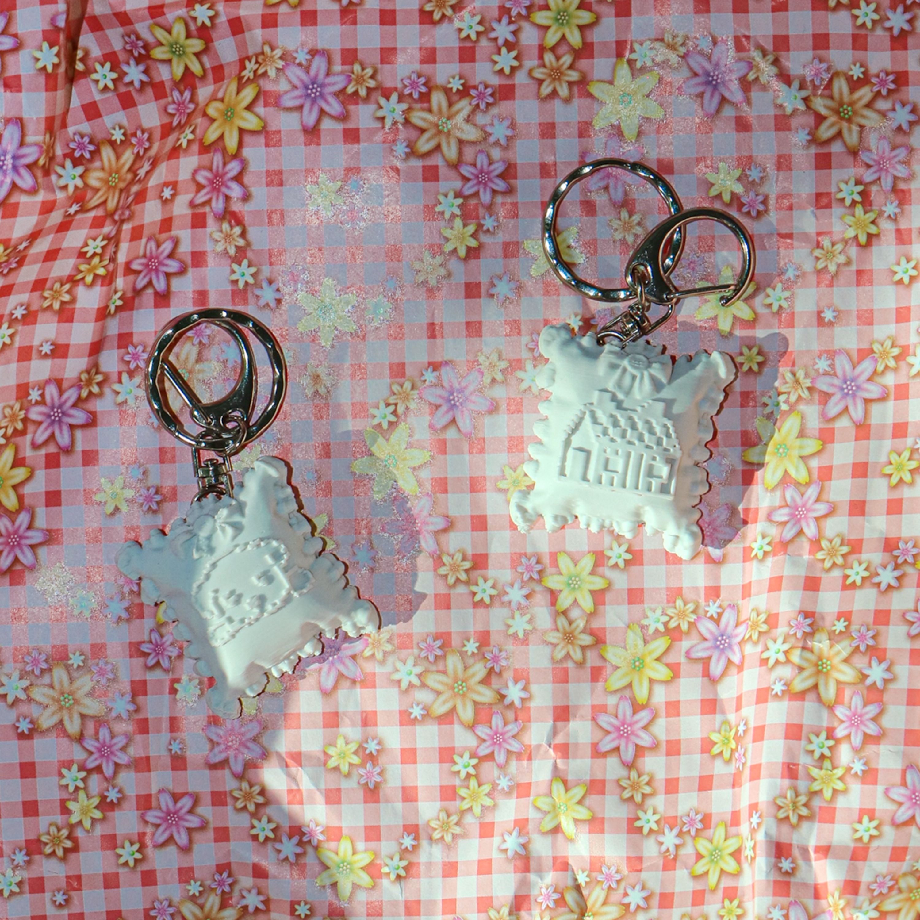 x SWINGSET] Ribbon Tail Rabbit Key Ring (lavender) - 감도