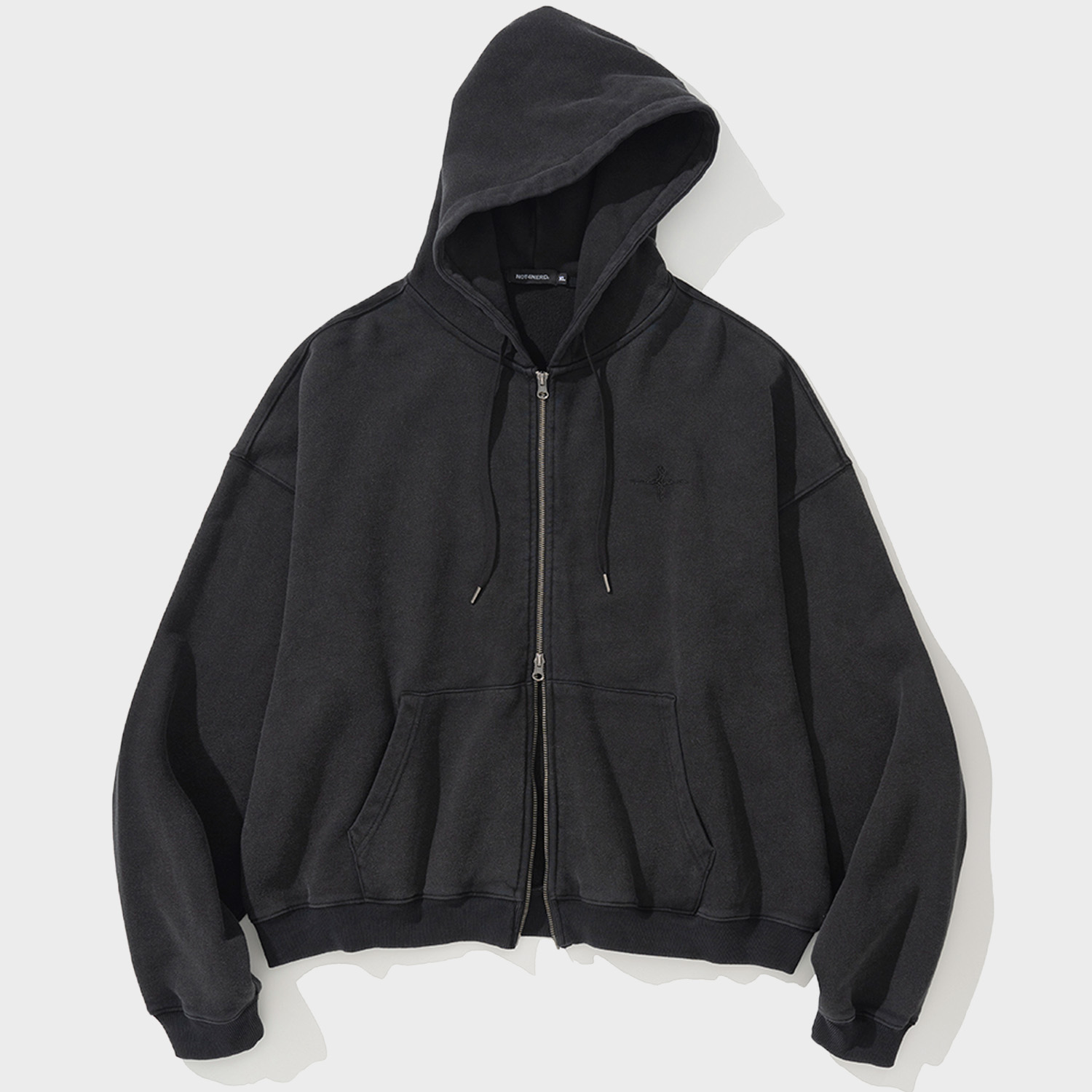 韓国発!【NOT4NERD】N4ND Trident Logo Pigment Hood Zip Up DESTROYED N4ND THUNDER LOGO PIGMENT HOOD ZIP UP – ALAND USA