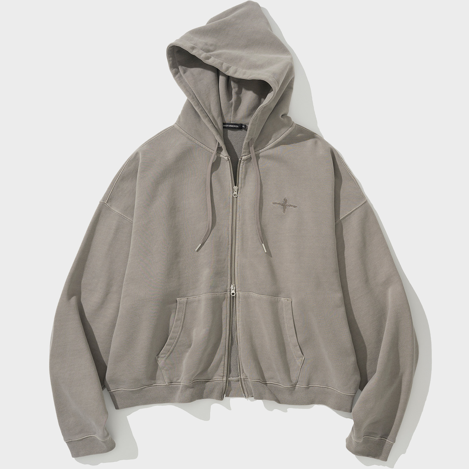 Destroyed N4ND Wild Logo Pigment Hood Zip up - Blue - 감도