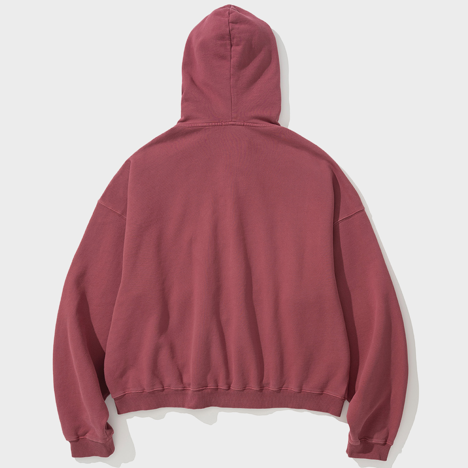 4 Cross Symbol Pigment Hood Zip Up - Red - 감도 깊은 취향