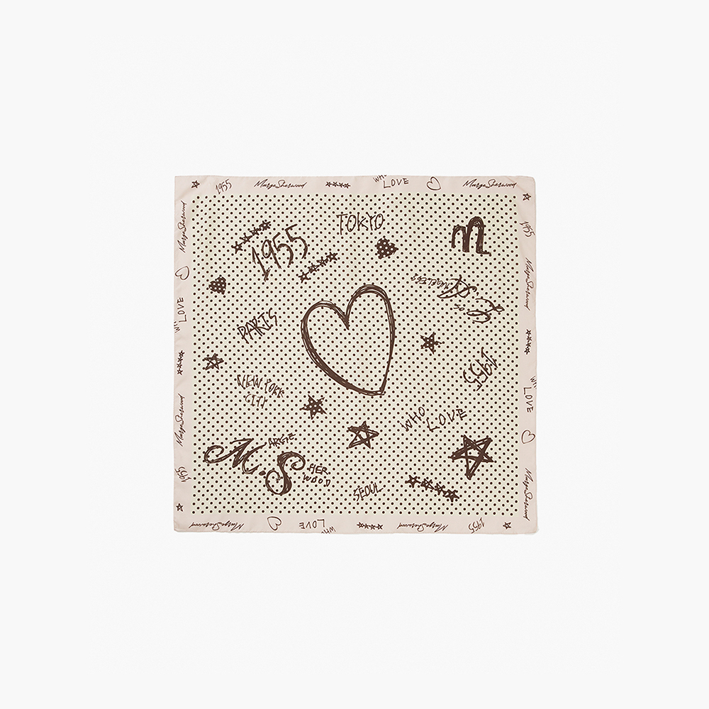 MARGE SKETCH SCARF_pink/beige - 감도 깊은 취향 셀렉트샵 29CM