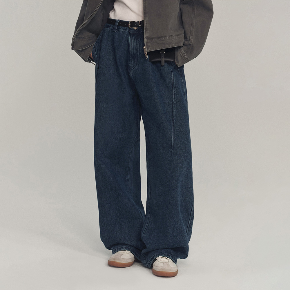Two Tuck Wide Denim Pants - Black - 감도 깊은 취향 셀렉트샵 29CM