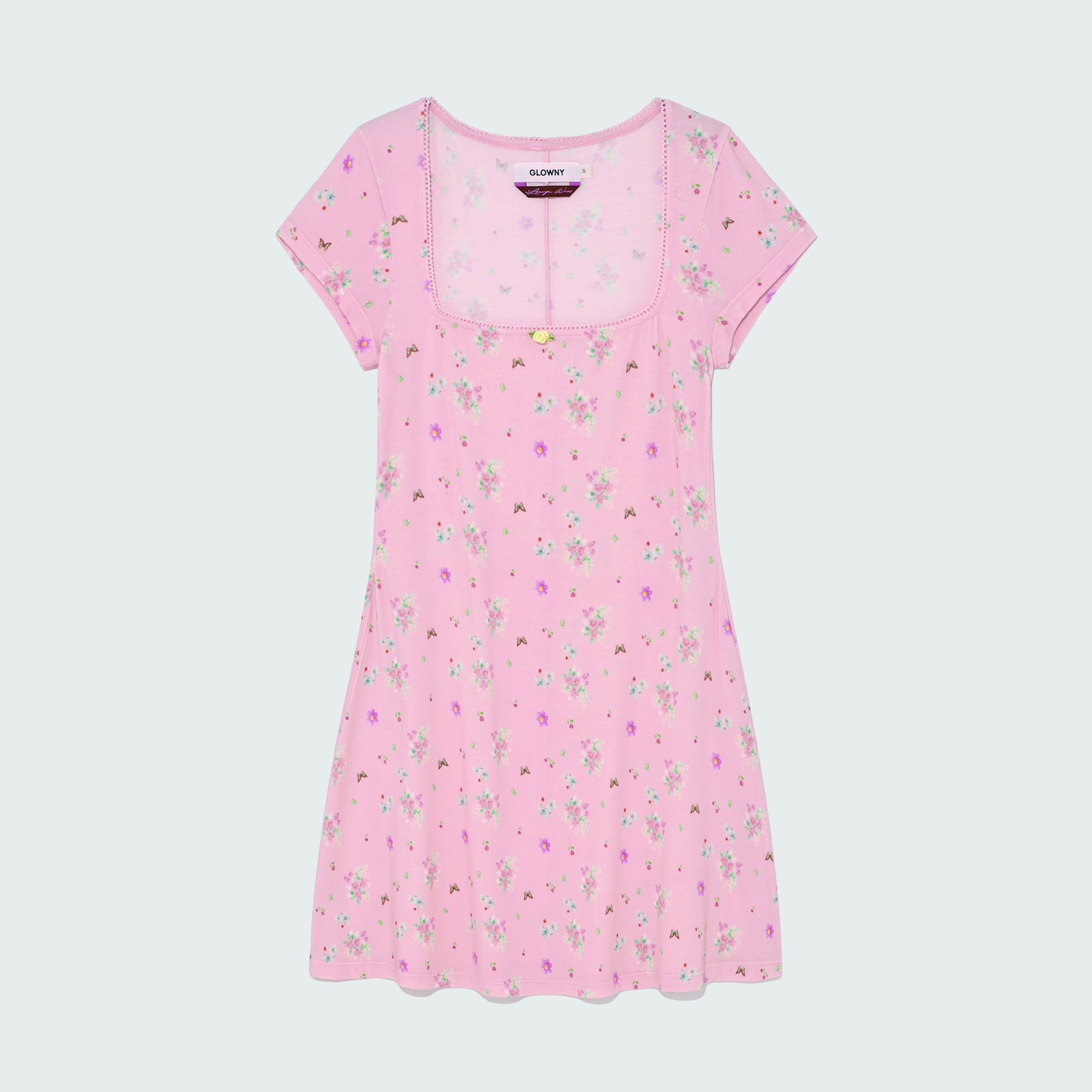 ★GLOWNY★ ROSY SCOOP MINI DRESS (IVORY SHELL) ROSY SCOOP MINI DRESS (IVORY SHELL) - GLOWNY