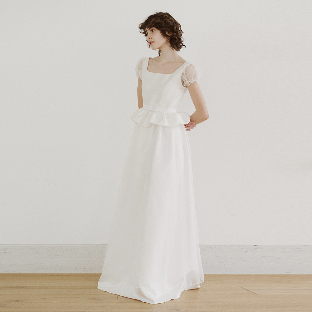 ★GANISONG★ Bridal Aurora Petals Dress_white Bridal Aurora Petals Dress_white - 감도 깊은 취향 셀렉트샵 29CM