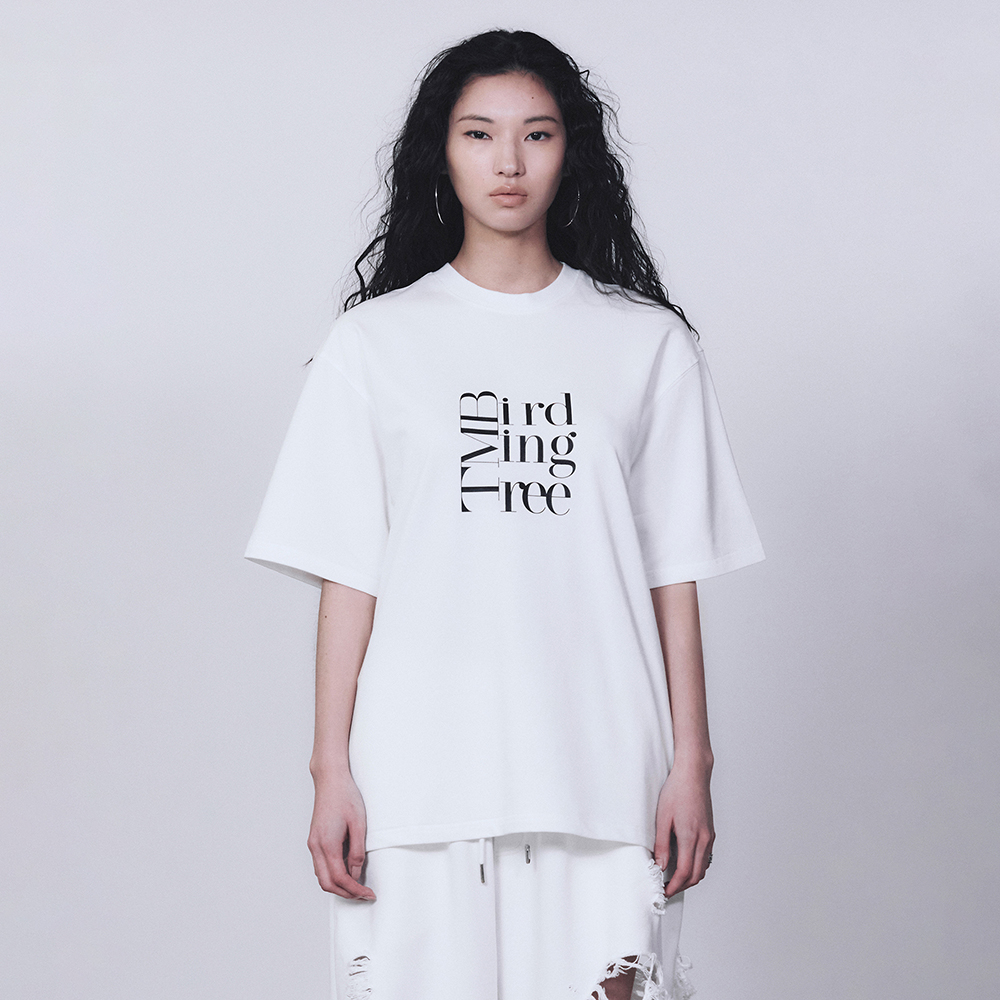 TMB Small Square Logo Crop T-shirts [ White ] - 감도 깊은