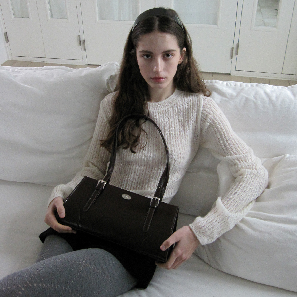【FILLINTHEBLANK】PK Middle Shoulder Bag (glossy)(butter) PKミドルショルダーバッグ / PK Middle Shoulder Bag (glossy