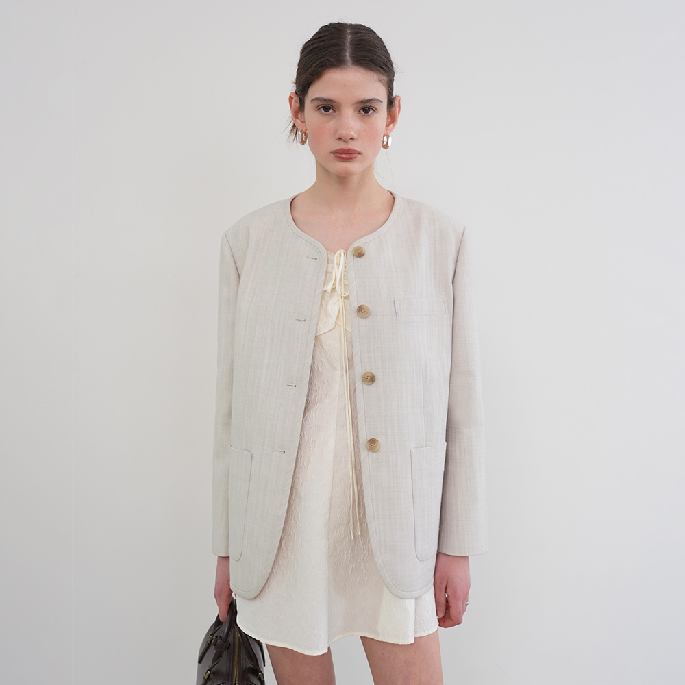 ジャケット on&on Collarless Stitch Jacket NEW4XJ258_96 Collarless Stitch Jacket NEW4XJ258_96 - 감도 깊은 취향