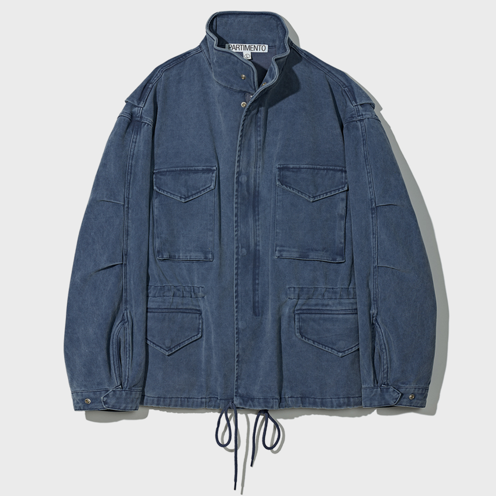 ジャケット EENK XMEN Vintage Bomber Short Denim Jacket XMEN Vintage Bomber Short Denim Jacket - Blue : EENK