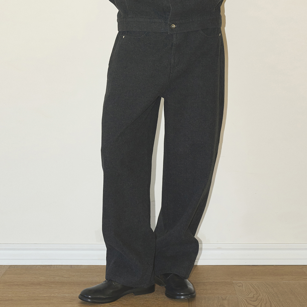 【PARTIMENTO】 Brushed Denim Seam Line Pants /追跡付 PARTIMENTO