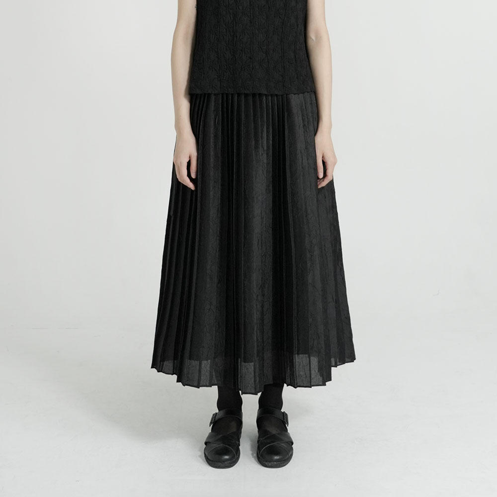 EUNOIA(ユノイア) LILY PADDING SKIRT lily padding skirt (BLACK) - 감도 깊은 취향 셀렉트샵 29CM