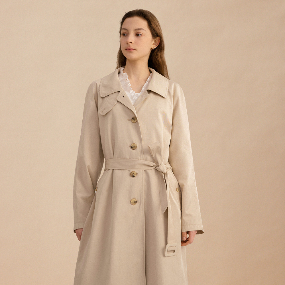 トレンチコート LENINA MOIRA throat latch trench coat_ivory trench coat Listen Up Trench Coat - Ivory | Fashion Nova