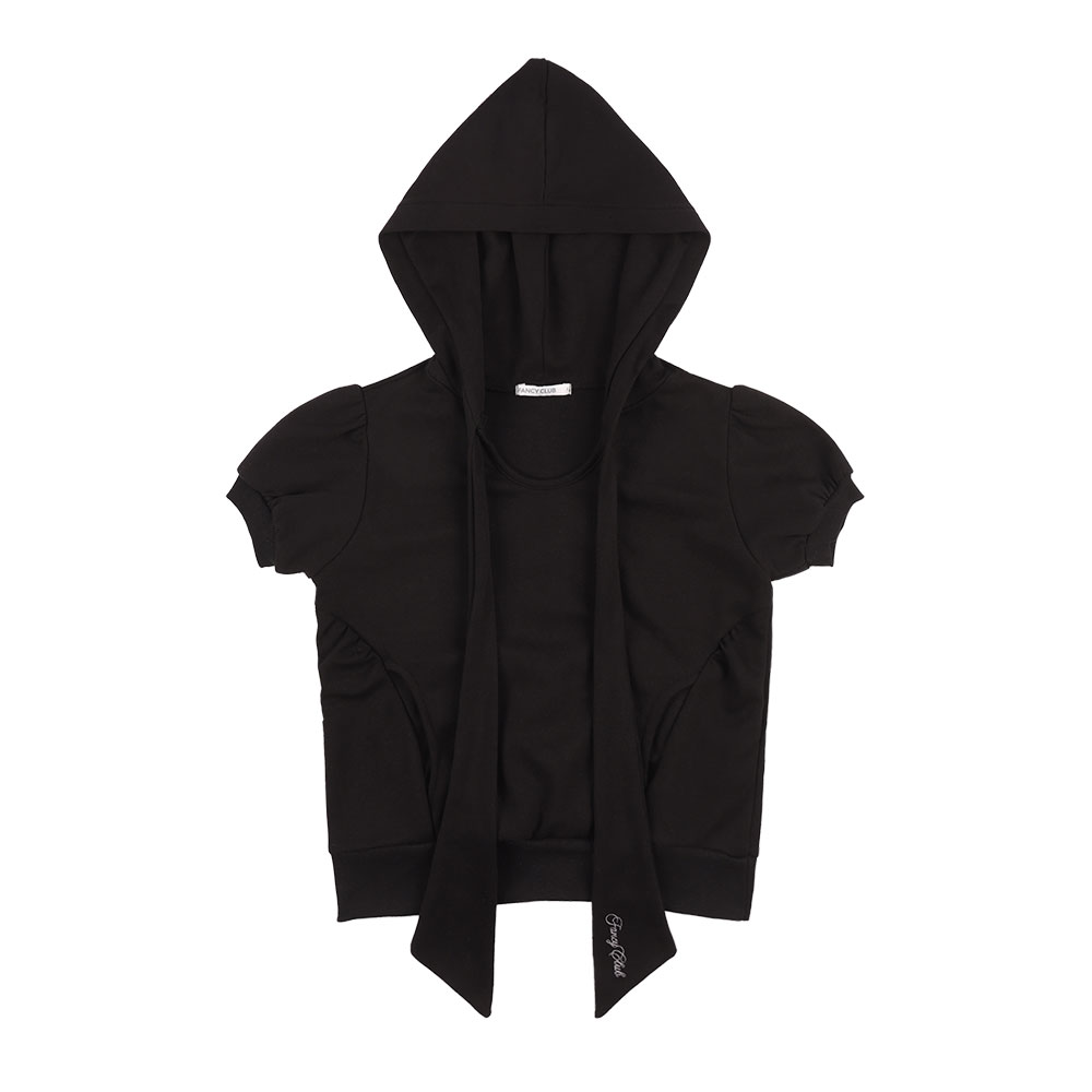 PUFF ROUND SCARF HOODIE (BLACK)_F25QB081 - 감도 깊은 취향