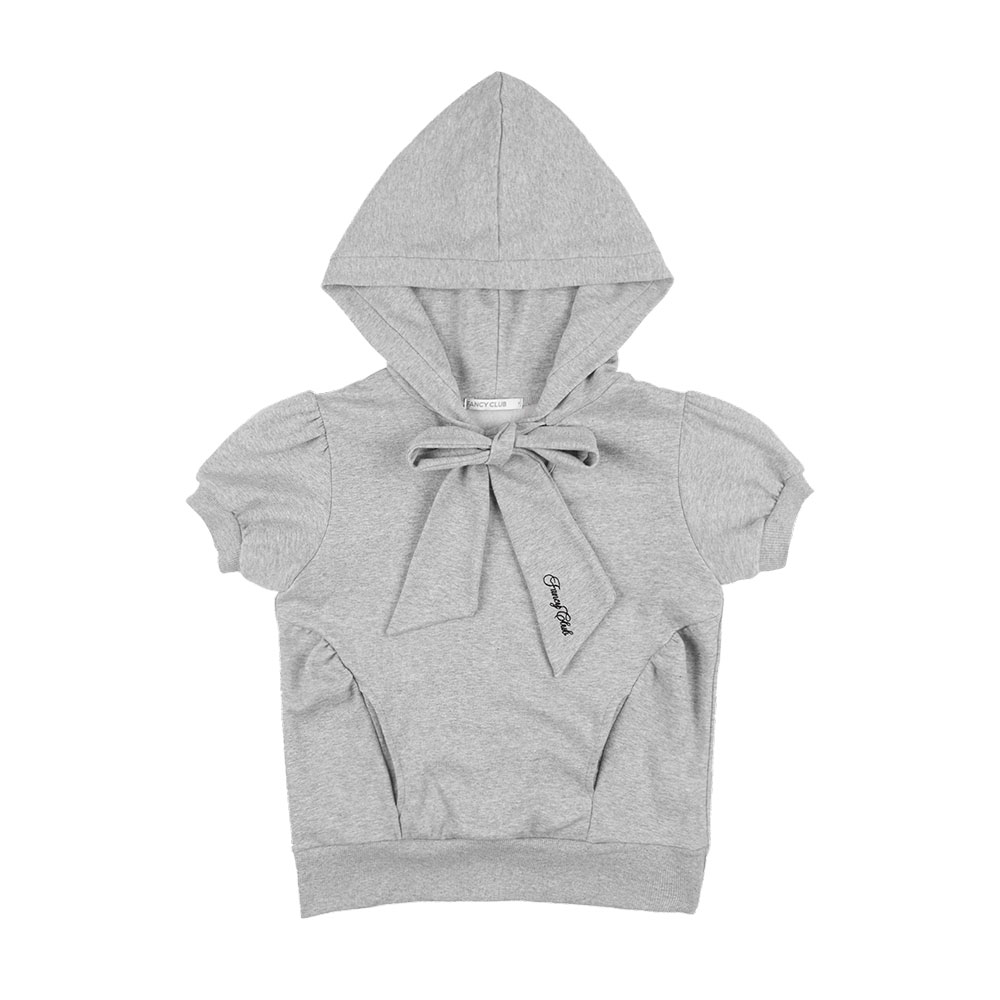 ■FANCY CLUB■ Puff Round Scarf Hoodie MELANGE GRAYF25QB081 MUSINSA | FANCY CLUB Puff Round Scarf Hoodie (MELANGE GRAY)_