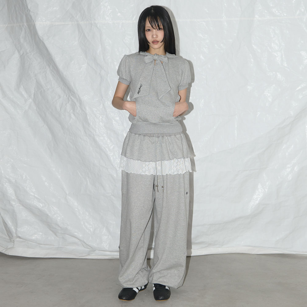 ■FANCY CLUB■ Puff Round Scarf Hoodie MELANGE GRAYF25QB081 MUSINSA | FANCY CLUB Puff Round Scarf Hoodie (MELANGE GRAY)_