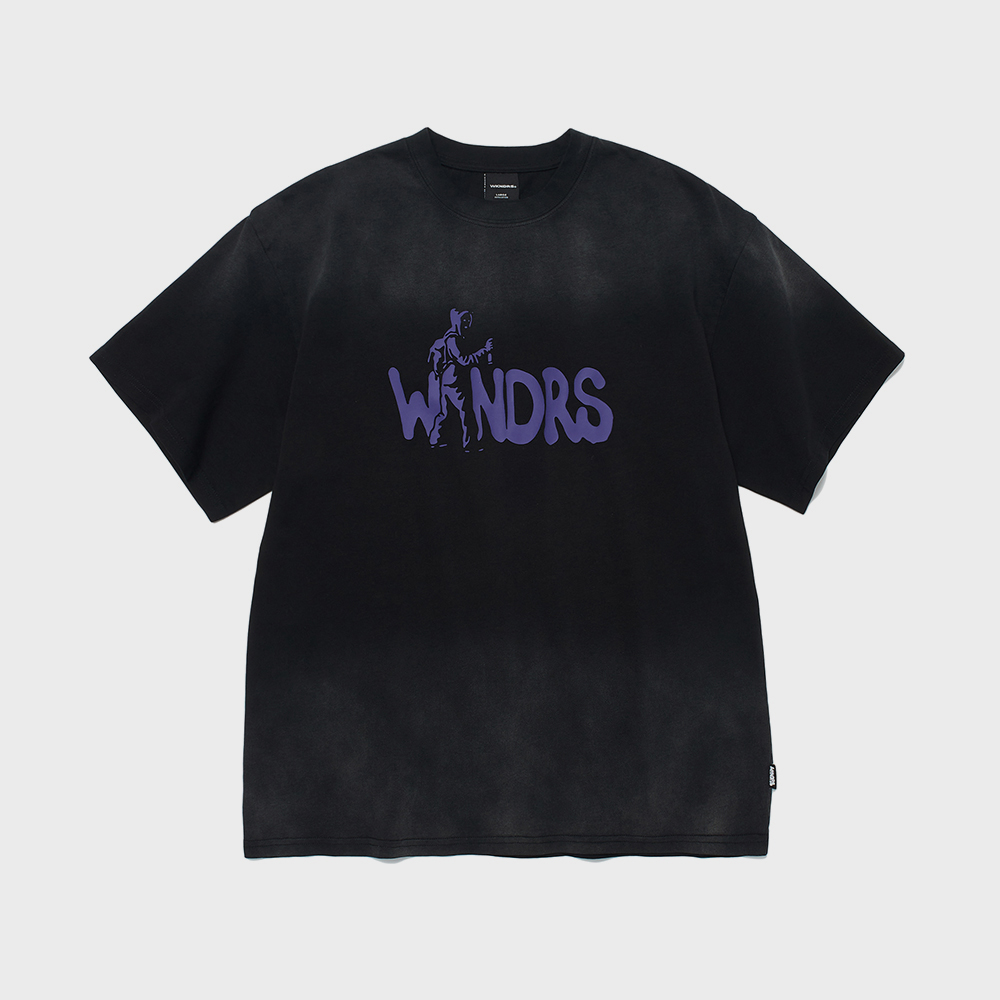 SCR x AJOBYAJO Wide T-shirt [BLACK] - 감도 깊은 취향 셀렉트