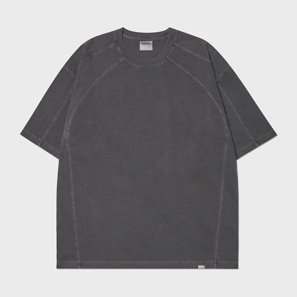 Dagger Tribal 3 Star Regular Fit Ringer T-Shirts - Grey