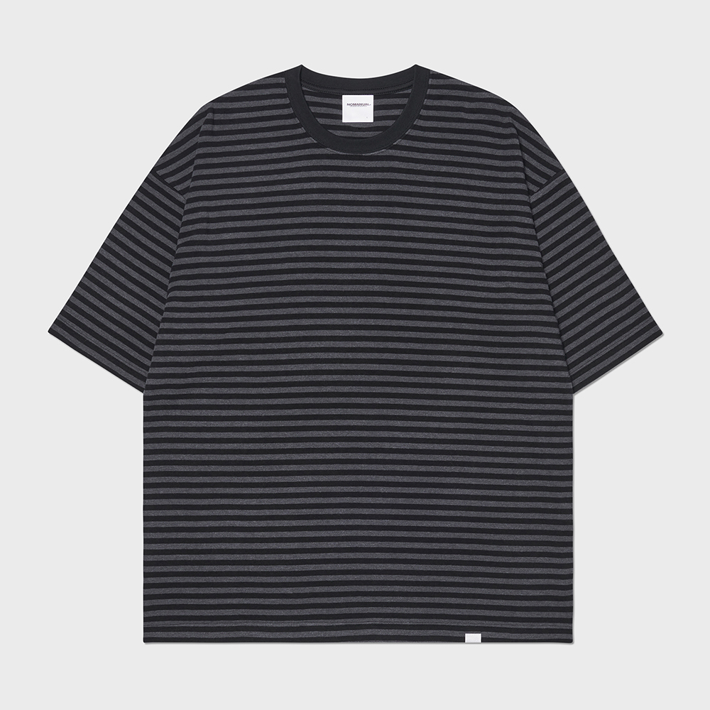 TCM mini logo stripe ringer T (black) - 감도 깊은 취향