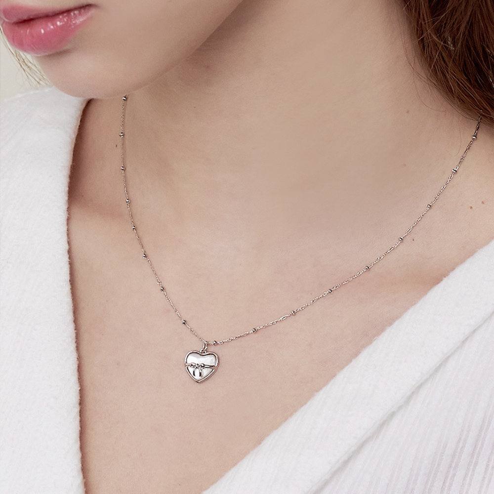 Rough Flower Cubic Chips Necklace NZ2030 - 감도 깊은 취향