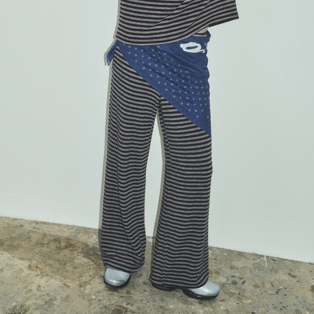 Textured Ruffled Comfy Pants [Gray] - 감도 깊은 취향 셀렉트