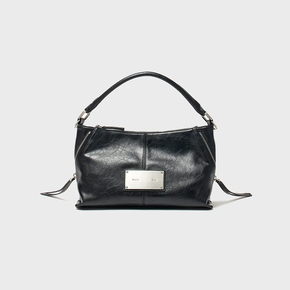 SIDE ZIPPER TWO WAY BAG IN BLACK