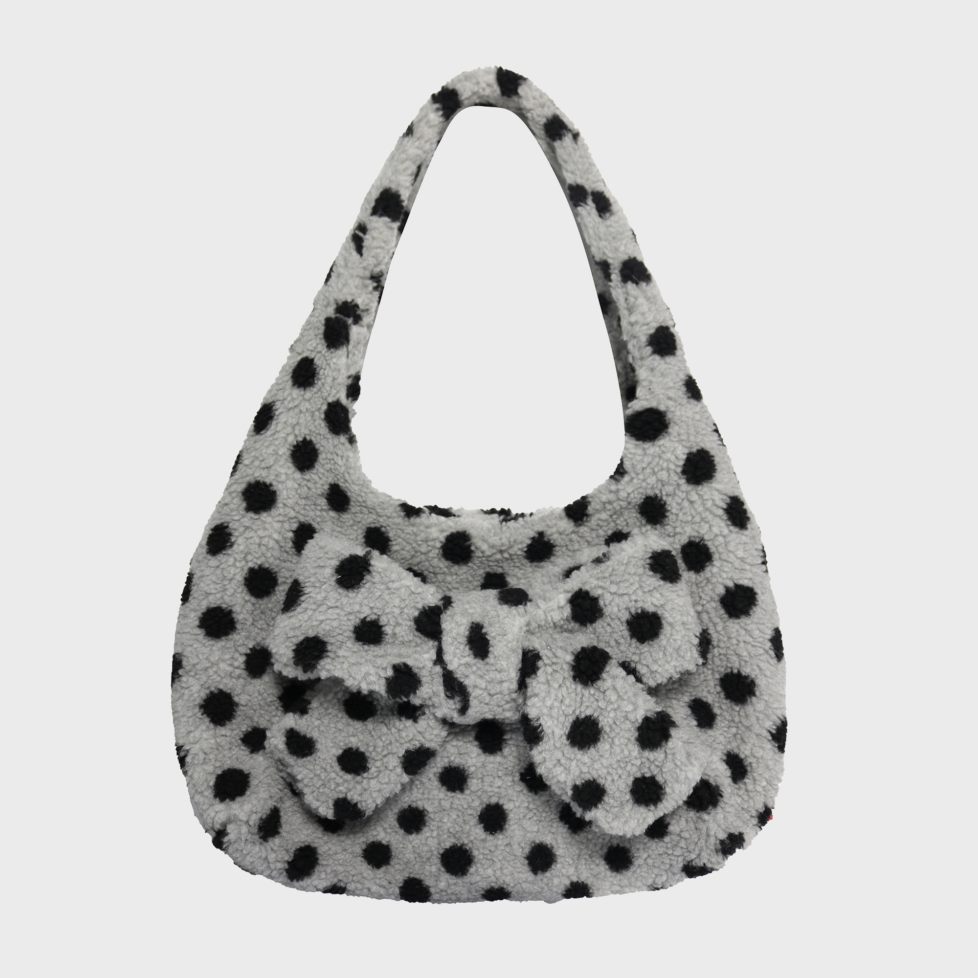 ●Bad Blue● Dot Cozy Dumpling Bag (Gray) Light & Soft Summer? BadBlue® Buttons Sprinkle Hoodie Shirt