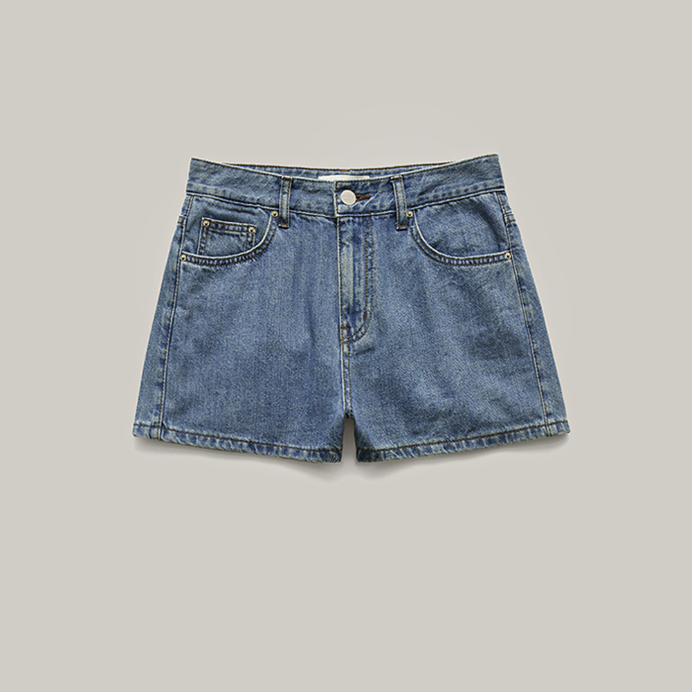 Nova Curved Bermuda Denim Pants (Mist Blue) - 감도 깊은 취향