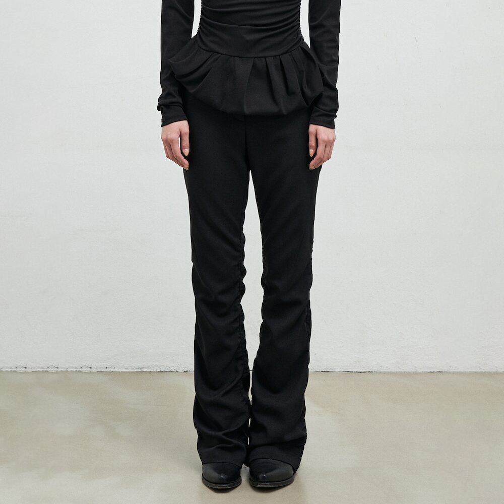 ★ DIAGONAL★ SLIT LACE UP KNIT PANTS black DA233PT01BK SLIT LACE UP KNIT PANTS (black) - 감도 깊은 취향 셀렉트샵 29CM