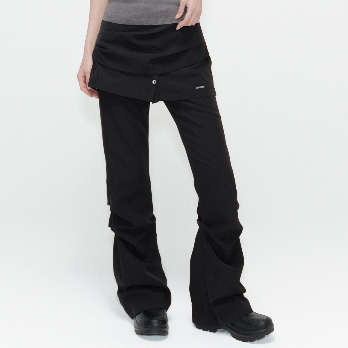 ★2025SS新作★LMC★WM SKIRT LAYRED SHIRRING SWEAT PANTS MUSINSA | LMC WM SKIRT LAYRED SHIRRING SWEAT PANTS charcoal