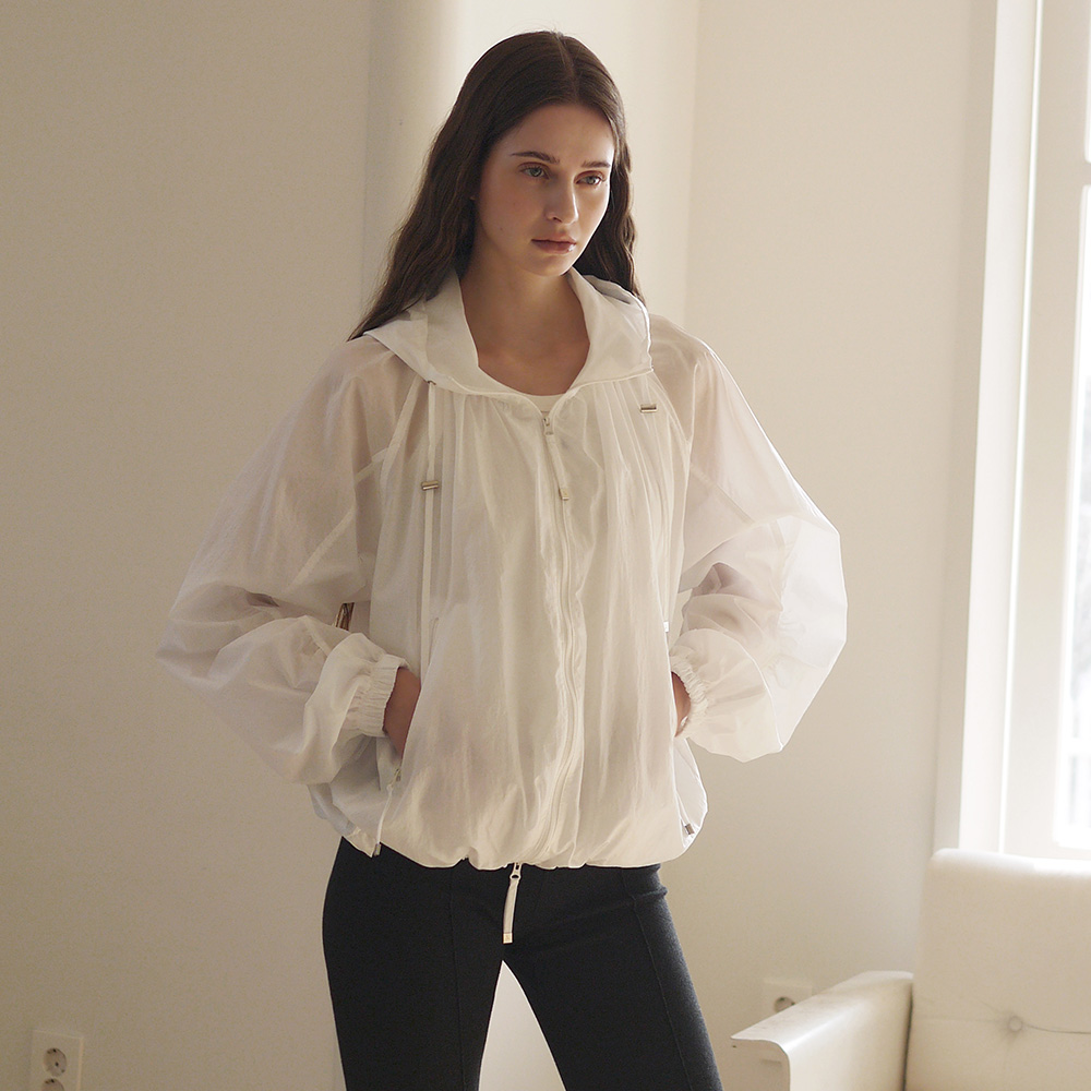 AFTERHOURS ♥ LIGHT SHIRRING WINDBREAKER /追跡付 AFTERHOURS] SHIRRING WINDBREAKER (LIGHT GREY) | もごつ